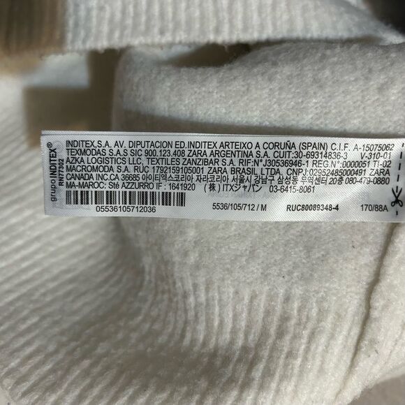 ZARA high neck wool blend neutral knit sweater women's size medium - Picture 9 of 9